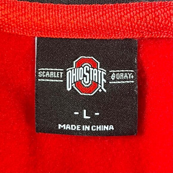 Ohio State Buckeyes Hoodie Sweatshirt Mens Large Red Fanwear OSU - Picture 7 of 9
